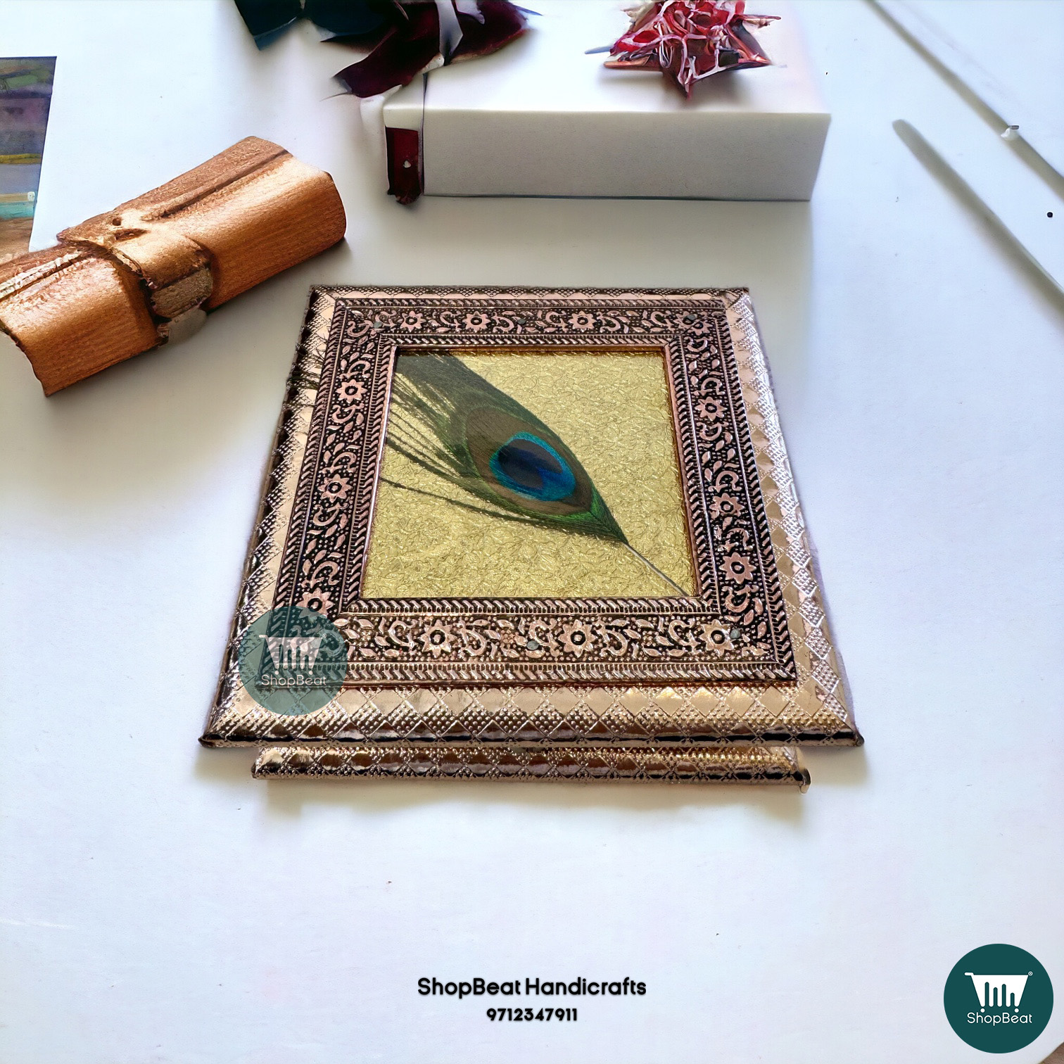 Copper Oxidised Dry Fruit Box