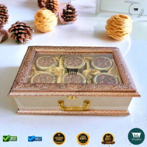 Copper Oxidised Acrylic Gift Box 6 Jars