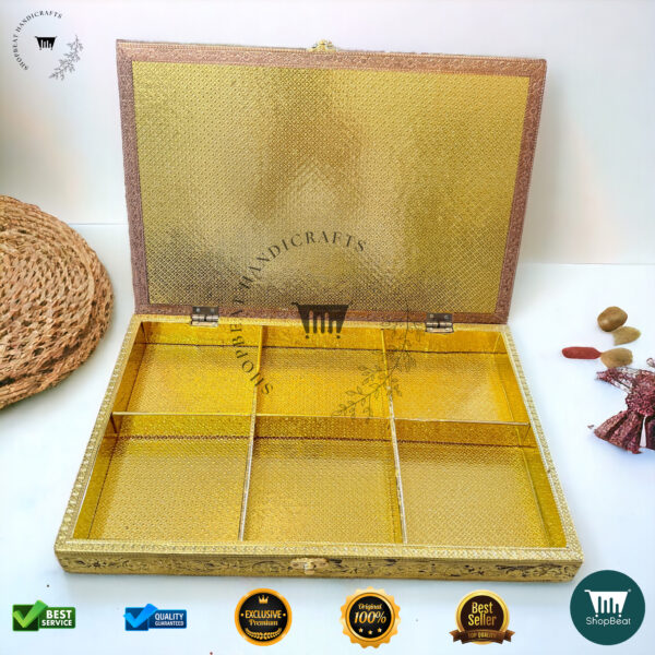 ShopBeat Golden-Copper Oxidised Red Velvet Gift Box – Premium Gifting Choice - Image 4