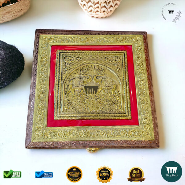 ShopBeat Golden-Copper Oxidised Velvet Dryfruit Gift Box – Luxury in Every Detail - Image 5