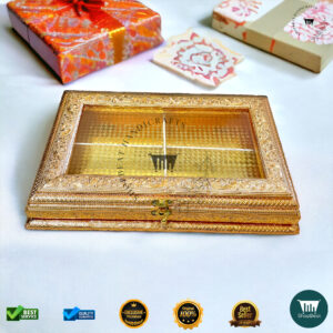 Golden Oxidised Acrylic Window Gift Box 15x10