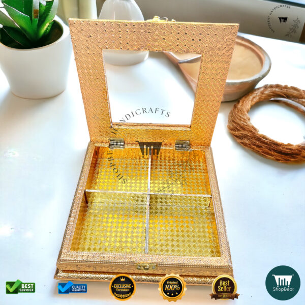 ShopBeat Golden Oxidised Acrylic Window Gift Box – Luxurious Gifting Redefined - Image 4