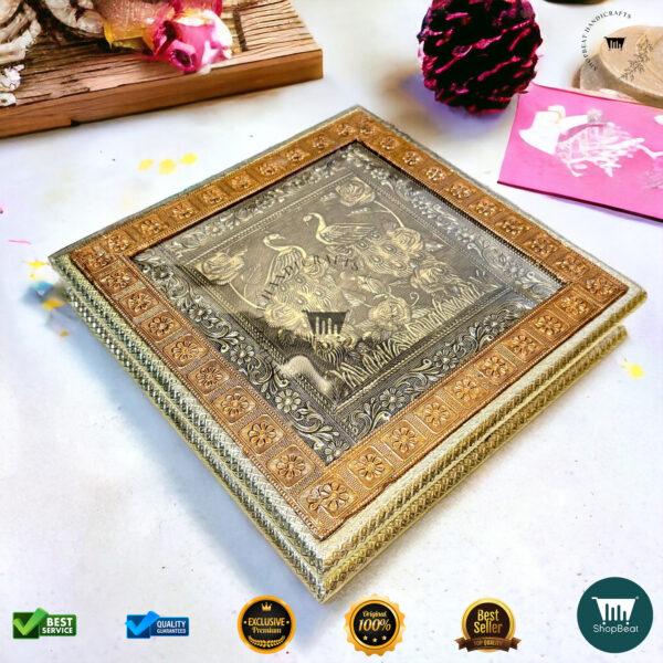 ShopBeat Golden-Copper Oxidised Peacock Gift Box – A Royal Touch to Your Gifting - Image 2
