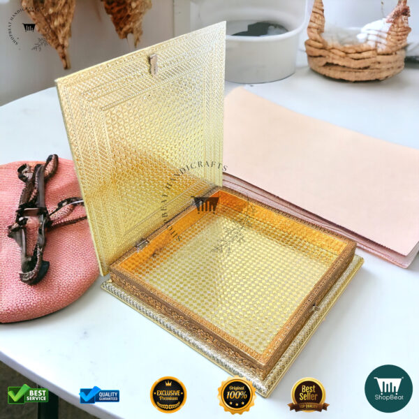 ShopBeat Golden-Copper Oxidised Peacock Gift Box – A Royal Touch to Your Gifting - Image 3