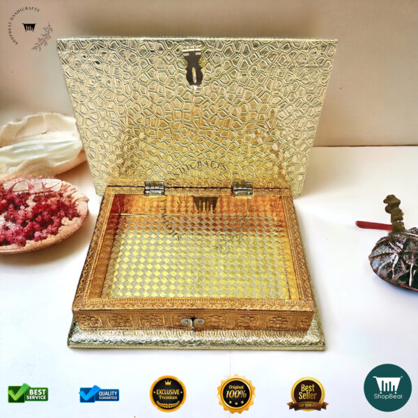 ShopBeat Golden-Copper Oxidised Peacock Gift Box – A Symbol of Elegance - Image 4