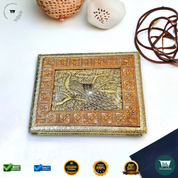 ShopBeat Golden-Copper Oxidised Peacock Gift Box – A Symbol of Elegance - Image 5