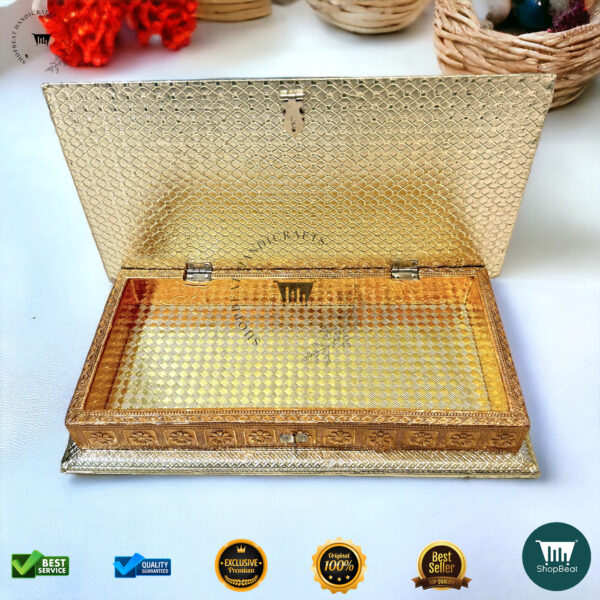 ShopBeat Golden-Copper Oxidised Peacock Gift Box – An Elegant Gifting Choice - Image 3
