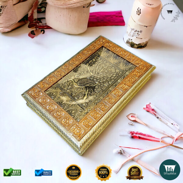 ShopBeat Golden-Copper Oxidised Peacock Gift Box – A Luxurious Gifting Choice - Image 2