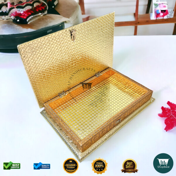 ShopBeat Golden-Copper Oxidised Peacock Gift Box – A Luxurious Gifting Choice - Image 3