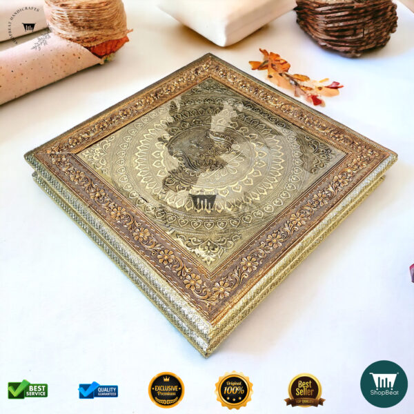ShopBeat Golden-Copper Oxidised Peacock Gift Box – Premium Craftsmanship for Elegant Gifting - Image 2