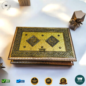 ShopBeat Golden Copper Oxidised Decorative Dryfruit Box 12x8